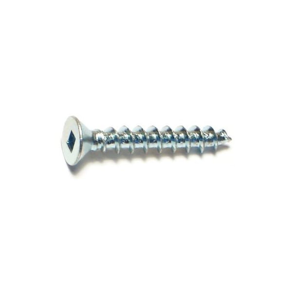 Midwest Fastener Sheet Metal Screw, #6 x 1 in, Zinc Plated Steel Flat Head Square Drive, 100 PK 08605 - main
